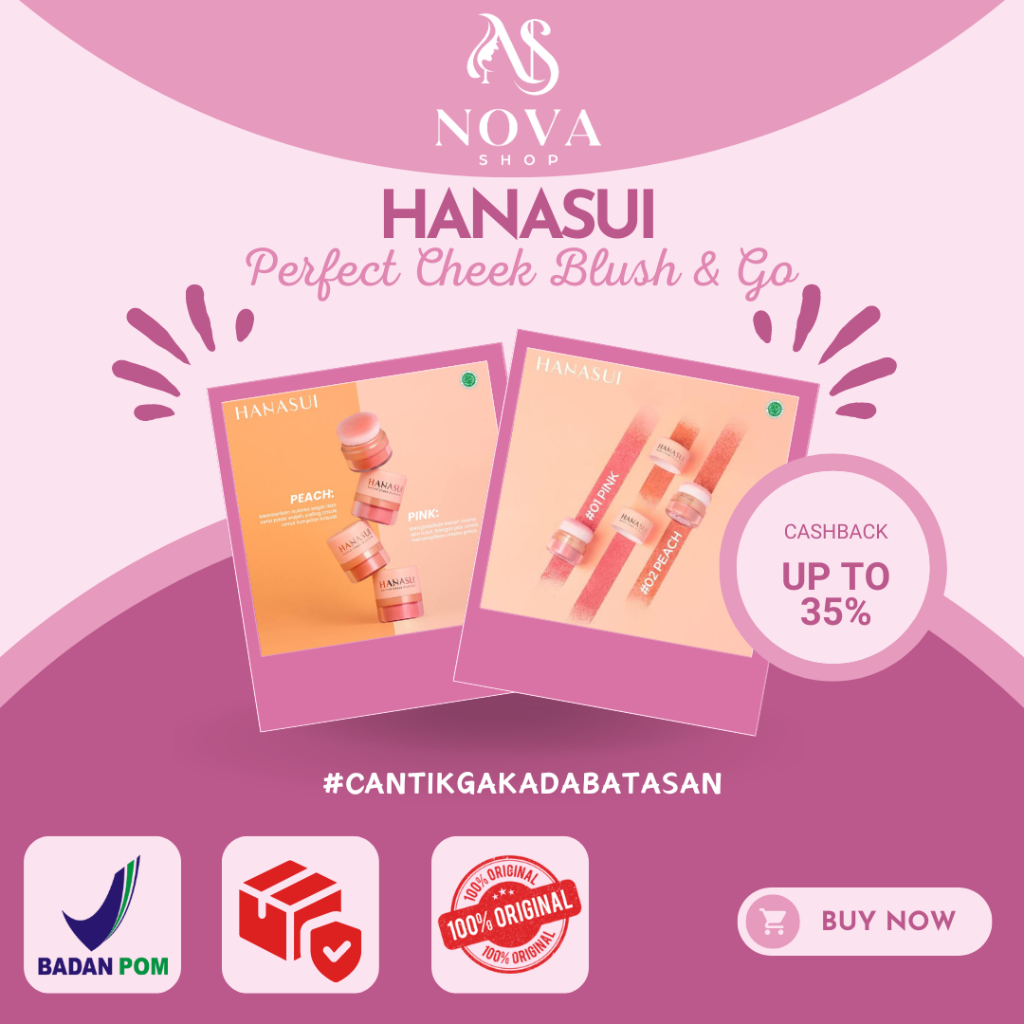 HANASUI PERFECT CHEEK BLUSH & GO | HANASUI BLUSH ON