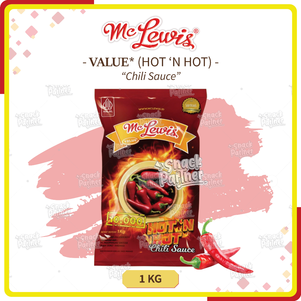 

PROMO Mc Lewis HOT N HOT Chili Sauce 1 Kg – Saus Sambal McLewis