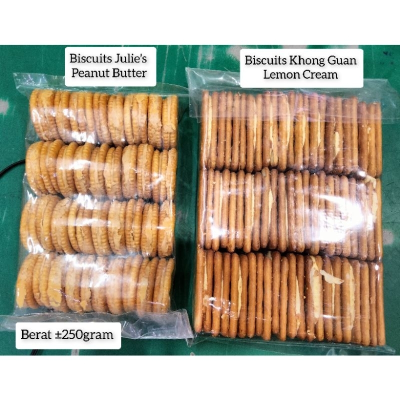 

Biscuits Julie's Peanut Butter / Biscuits Khong Guan Lemon Cream / Biskuit Malaysia / Biskuit Kacang / Biskuit Lemon