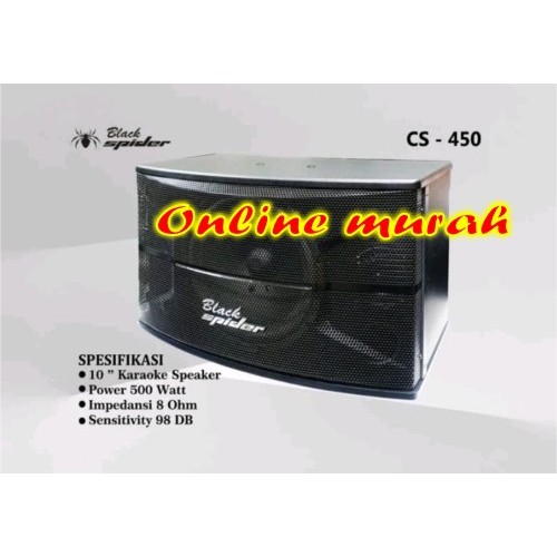SPEAKER PASIF KARAOKE BLACK SPIDER CS 450 / CS450 / CS-450 (ORIGINAL)