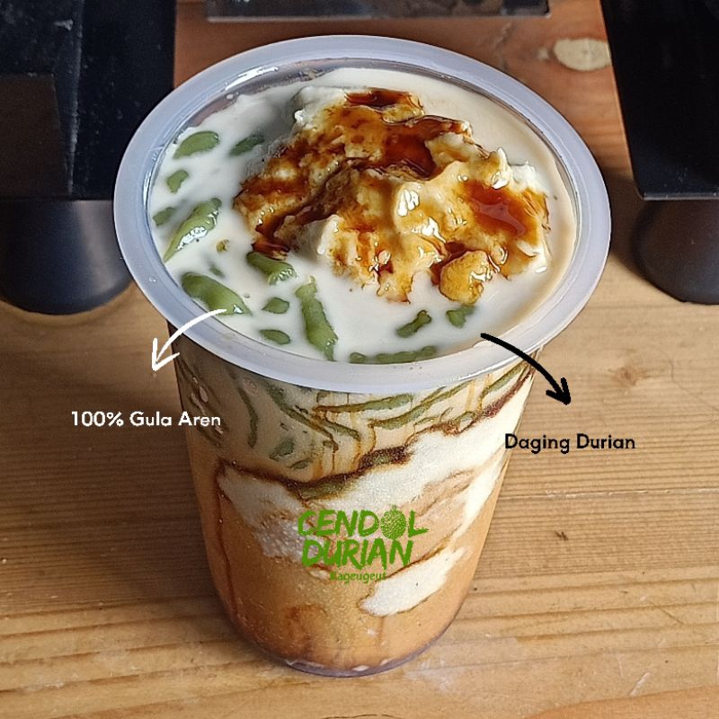 

Es Cendol Durian Gula Aren Pandan Wangi - Cendol Durian Kageugeut