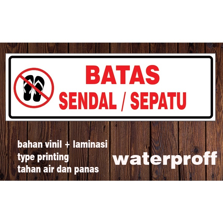 

stiker batas sandal/sepatu