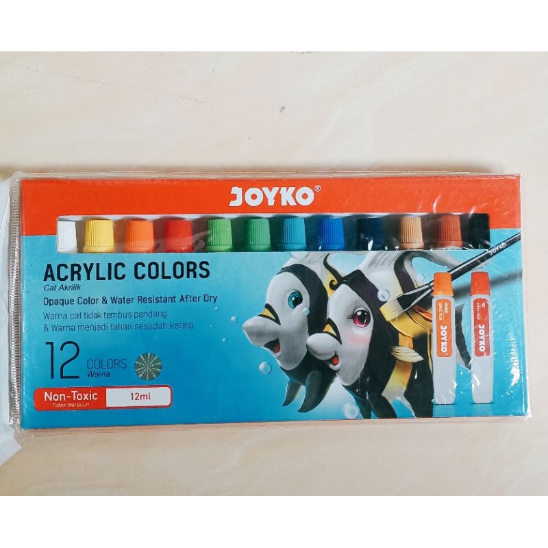 

Cat Akrilik (Acrylic Colors) Joyko 12 Warna