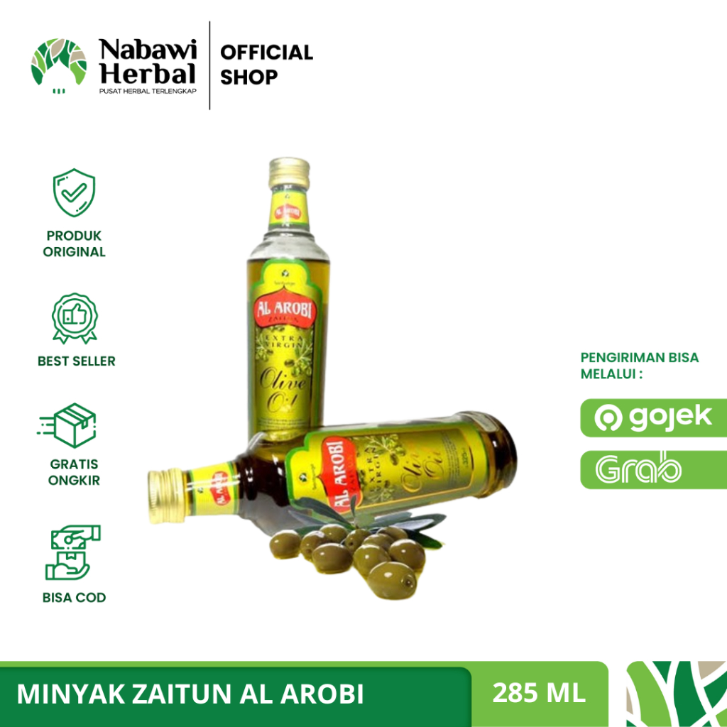 

Minyak Zaitun Murni Extra Virgin Oil Al Arobi - 285 ml