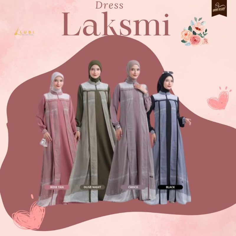 Lubi Laksmi / gamis hitam / gamis kondangan / gamis dewasa