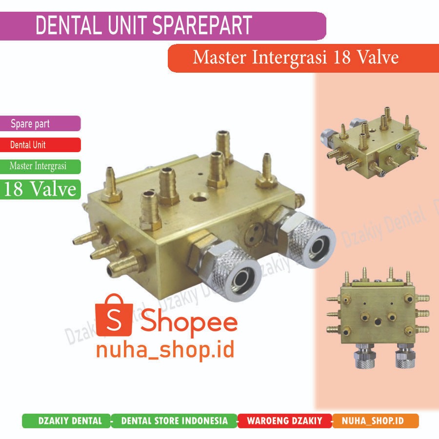 Dental Unit Spare Part Master Intergrasi 18 Valve Selang Sparepart Part Dental Unit Kursi Dokter Gig