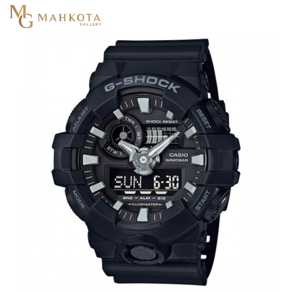 Jam Tangan Pria Analog-Digital Casio G-Shock Seri GA-700-1BDR Strap Karet Original dan Bergaransi