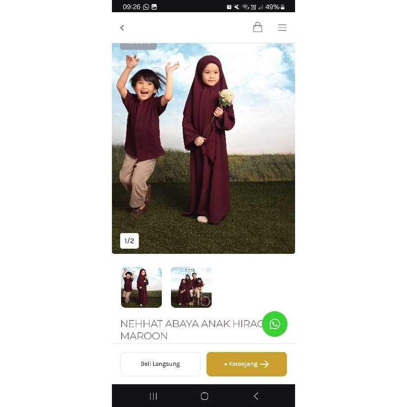 Nehhat Abaya Kids