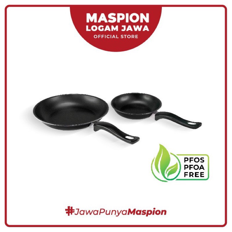 1 set teflon frypan merk maspion 18cm dan 23cm