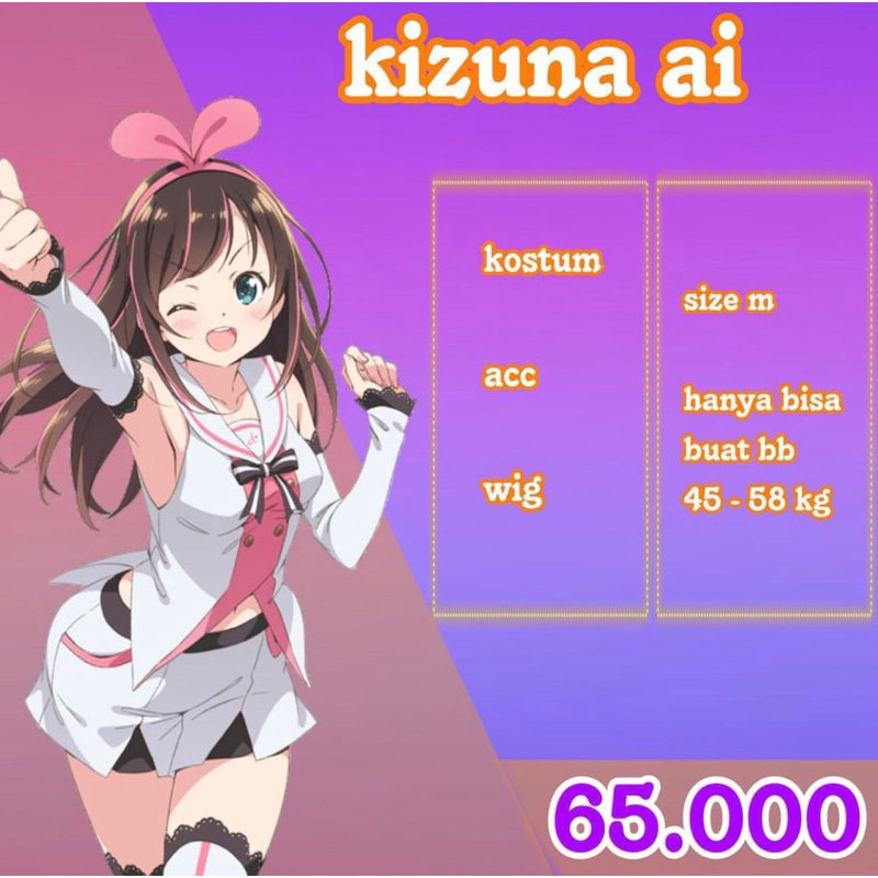 RENTAL KOSTUM KIZUNA AI