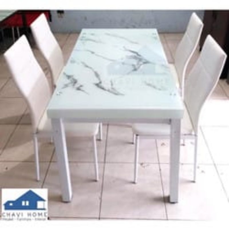 Meja makan besi 4 kursi promo