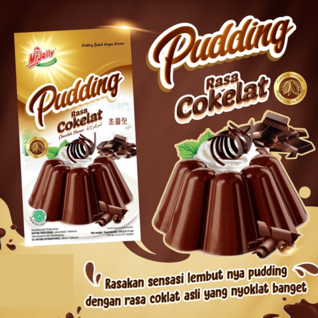 

Mr Jelly Pudding Rasa Cokelat 145gr