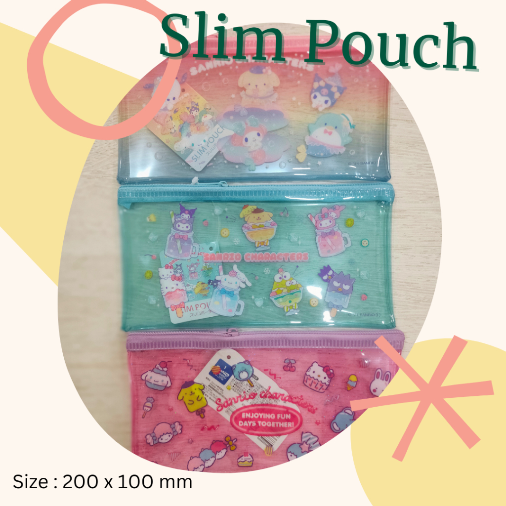 

Kotak Pensil Slim Pouch Original Sanrio Jepang