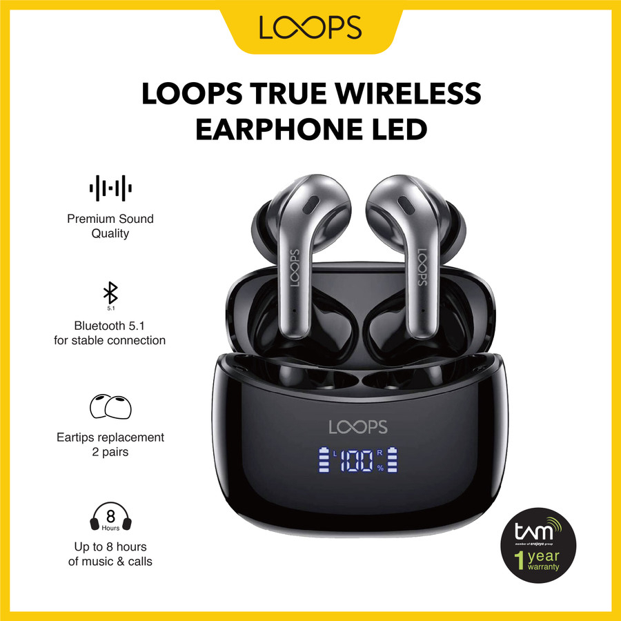 LOOPS True Wireless Earphone LED TWS Bluetooth X03