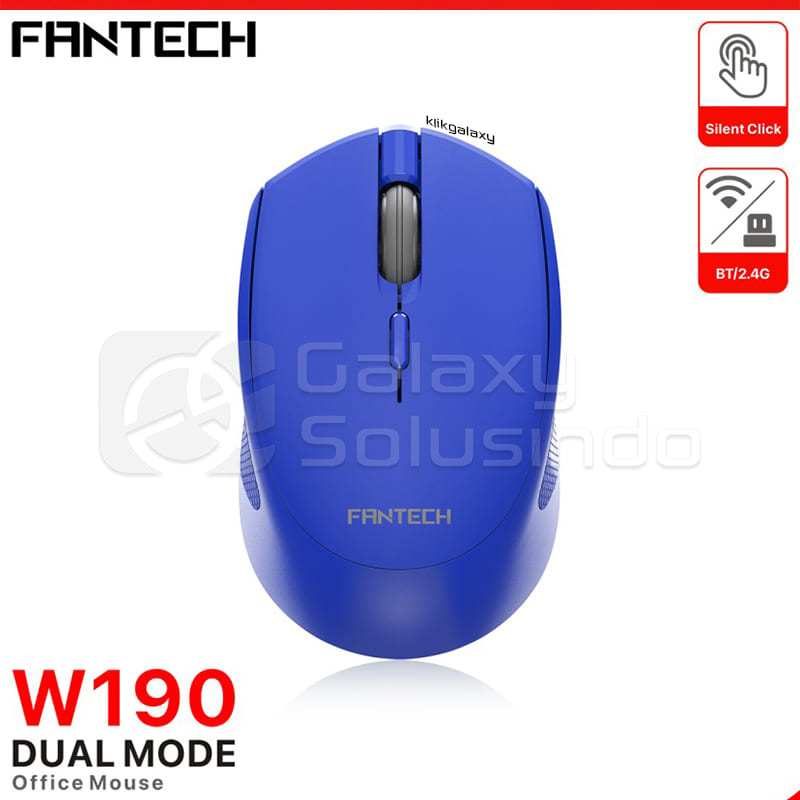 Fantech W190 Silent Switch Wireless Office Mouse - Blue