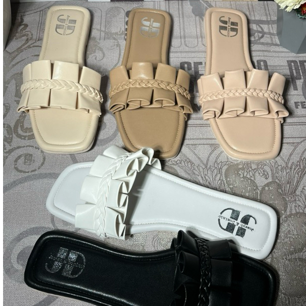 SANDAL FLAT JD ORIGINAL,SCARLETSANDAL PREMIUM