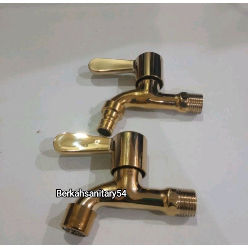 Kran Tembok Gold/Kran Taman Gold/Kran Wudhu/Kran Mesin Cuci Gold