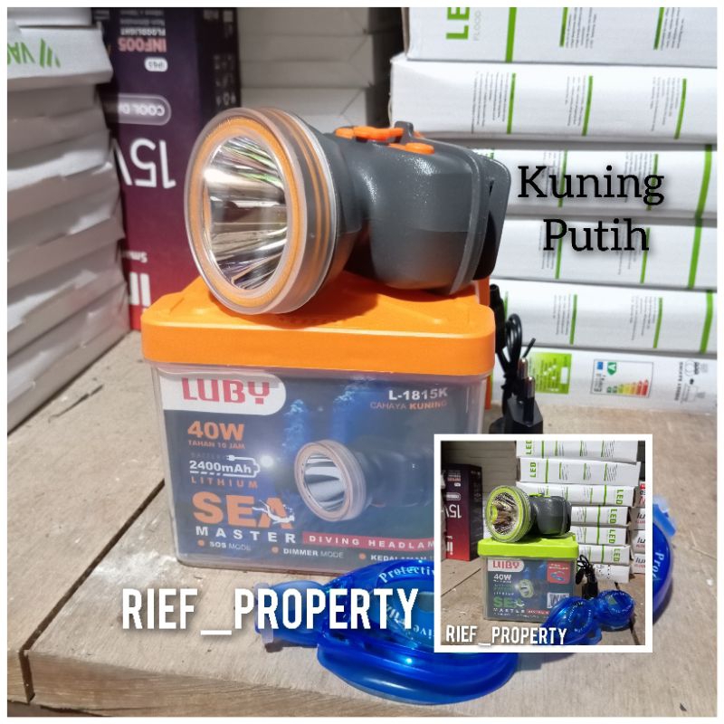 Senter kepala headlamp Luby L-1815 40 watt