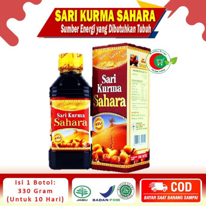 

Sari Kurma Sahara 330gr Penambah Darah Dan Vitamin Untuk Badan Lemas