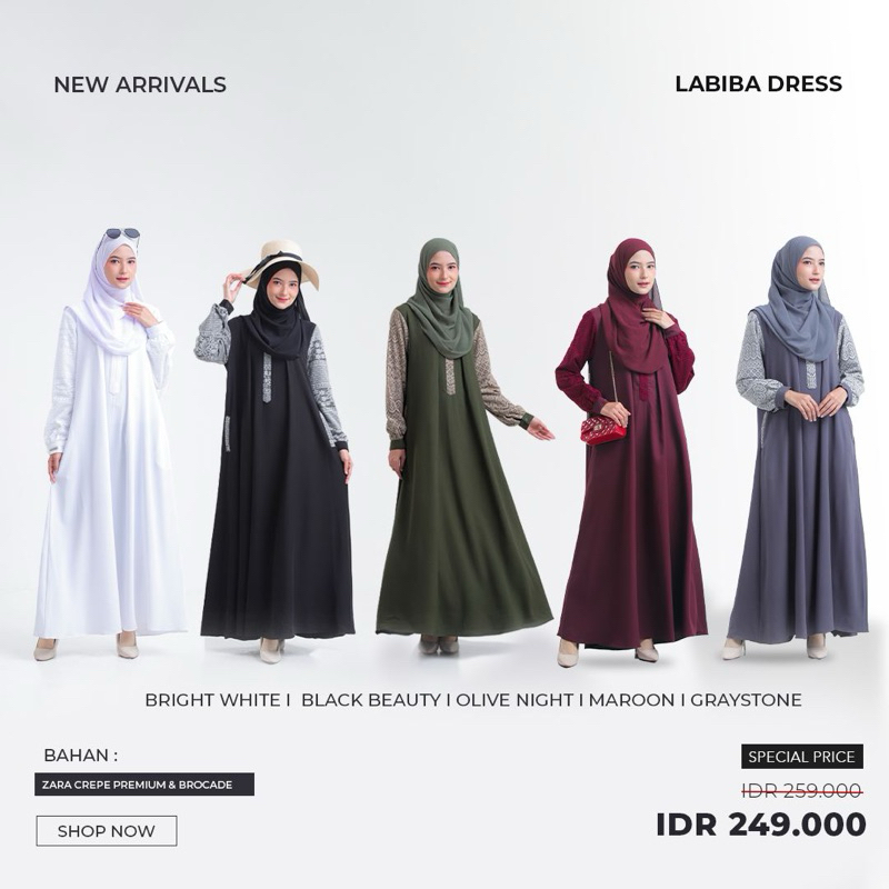 Yasmeera Gamis Labiba | Gamis Yasmeera Terbaru | Gamis Putih | Gamis Brukat | Gamis Kondangan | Gami