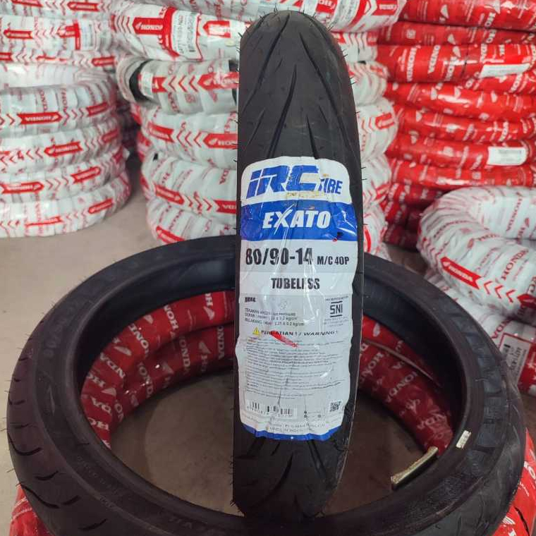 IRC EXATO RING 14 80/90-14 BAN LUAR TUBLESS BAN LUAR MOTOR MATIC
