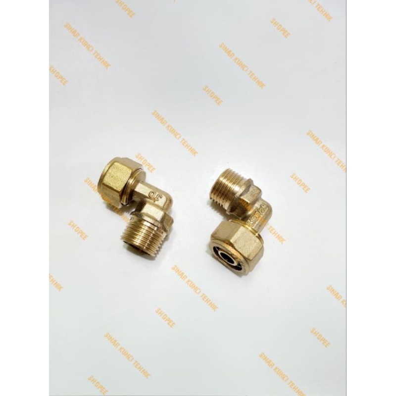 Keni Drat Luar Kuningan 1/2 inch Air Panas / Kni Drat Luar Pipa Air Panas Kuningan