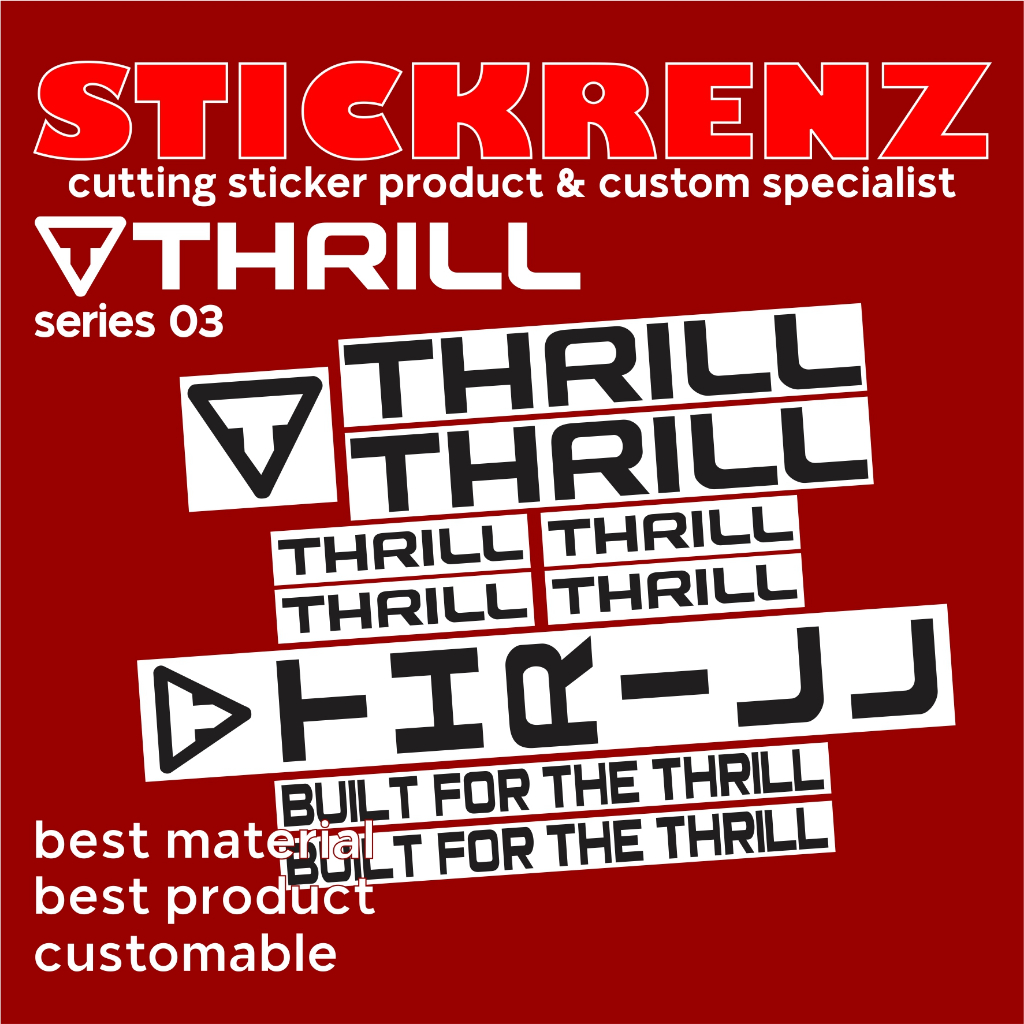 Cutting Sticker Stiker Frame Sepeda Roadbike, MTB, Thrill 03 Custom