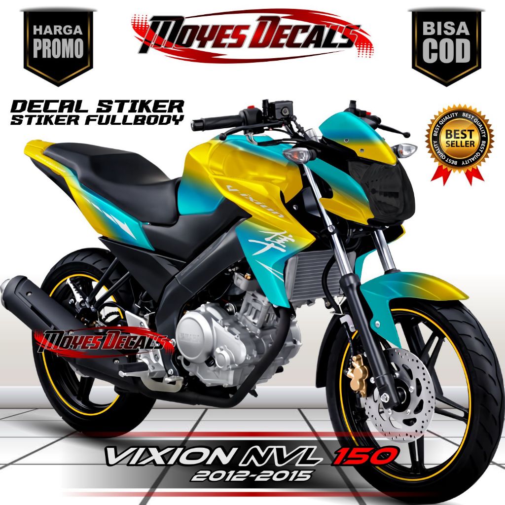 DECAL MOTOR VIXION NVL - STIKER MOTOR VIXION NVL FULL BODY PREMIUM BERKUALITAS - VARIASI MOTOR VIXIO