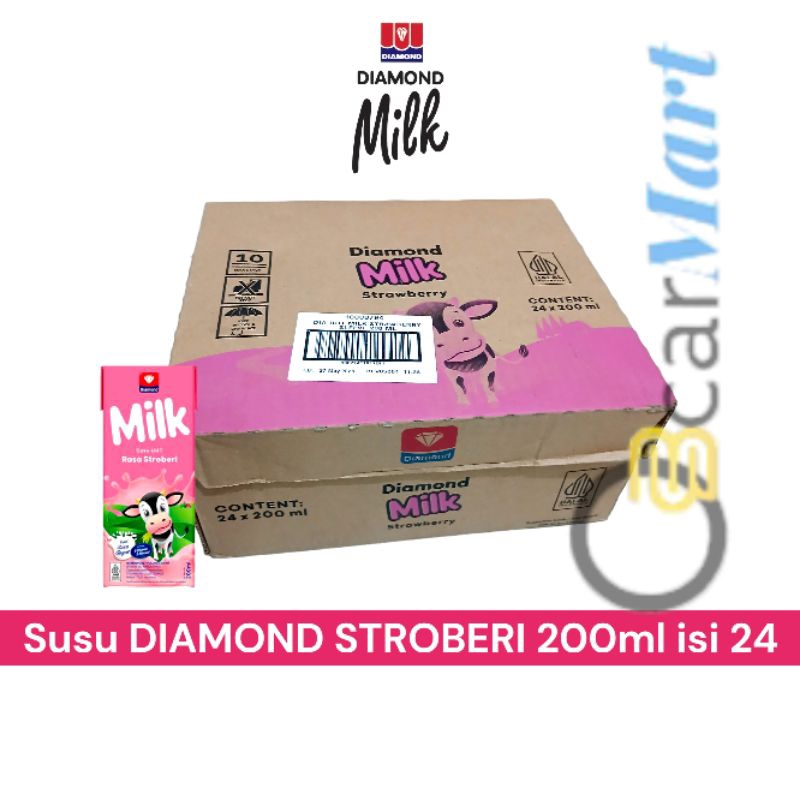 

Depo SUSU DIAMOND 200ml 1 Dus STROBERI isi 24 Strawberry