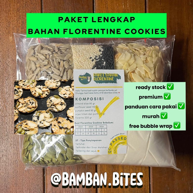 

Paket Bahan Florentine Cookies + Tepung Florenta
