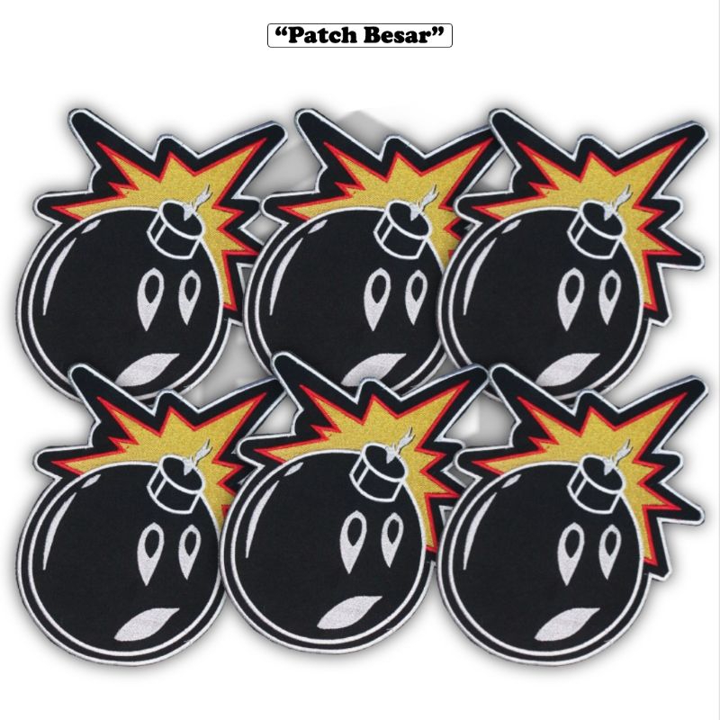 Emblem Bomb Back Patch Bordir Punggung Jahit Aksesoris Patch Bordir Punggung