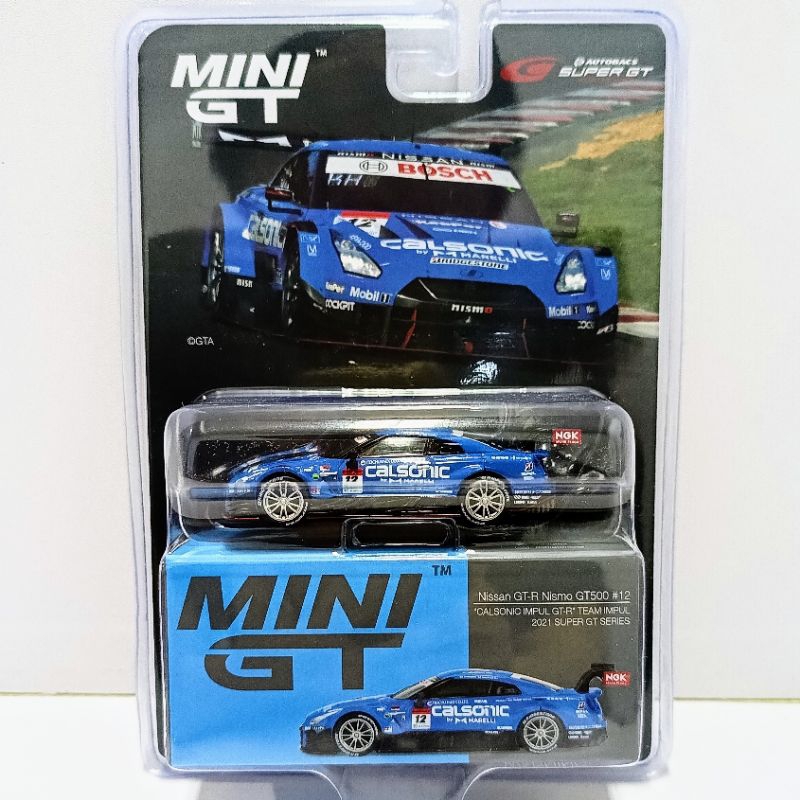 Mini GT 636 MJ Nissan GTR Nismo GT500 #12 Calsonic Impul  GTR Team Impul 2021 Super GT Series