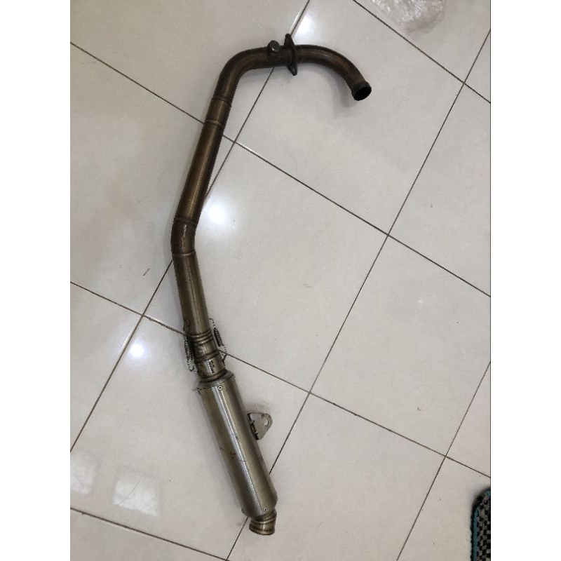 Knalpot WRX Exhaust Fullsystem RS175 GP5 R3 28cm Inlet 50 Satria FU Karburator Karbu