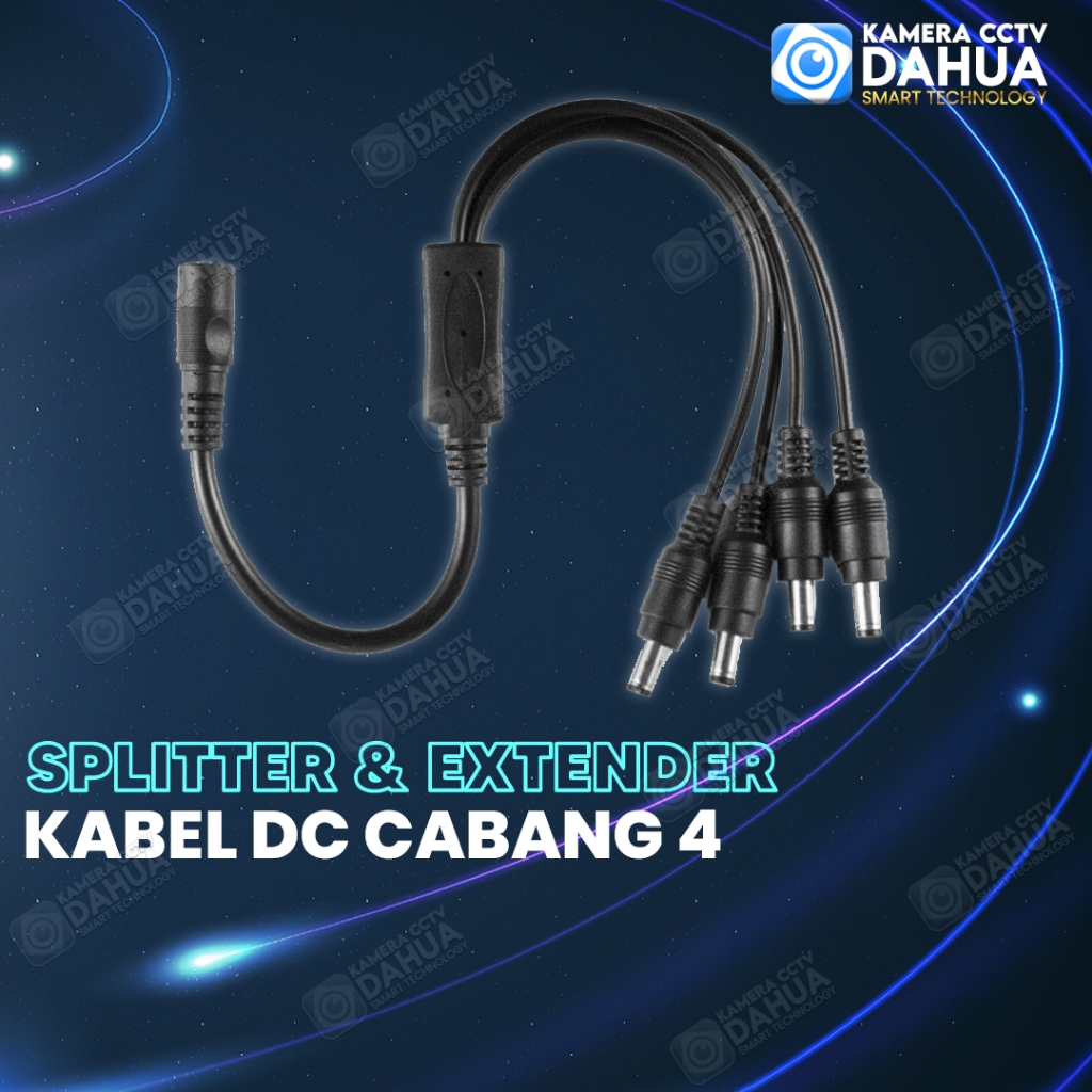 JACK DC SPLITTER KABEL CABANG 4 CCTV