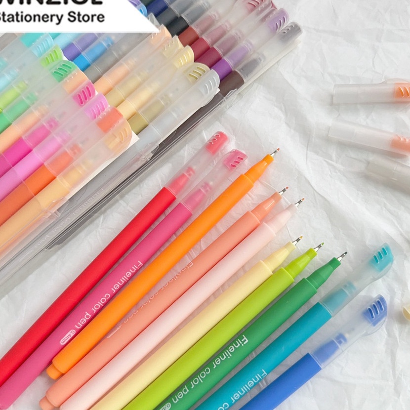 

Terkini Winzige 4 Warna Pulpen warna warni 5mm pena pulpen aesthetic morandi pastel retro color gel pen journal marker pen alat tulis stationery