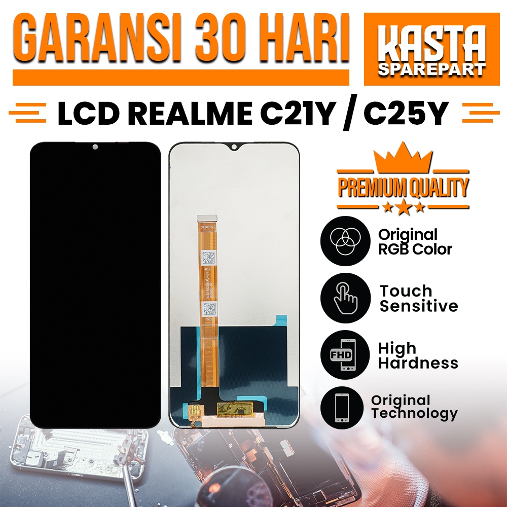 【LCD ORIGINAL】LCD REALME C21Y / REALME C25Y LCD TOUCHSCREEN FULLSET KUALITAS ORI 100%