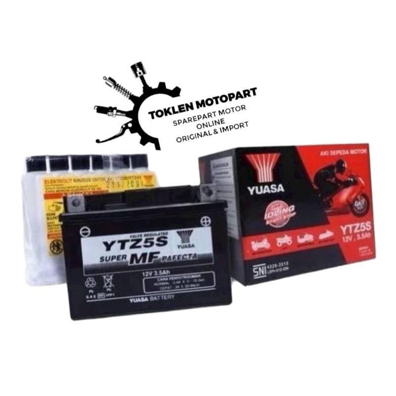 AKI YUASA (YTZ5S) BEAT, VARIO, MIO SOUL, SUPRA X 125, VIXION, MIO J, M3, ORIGINAL YUASA
