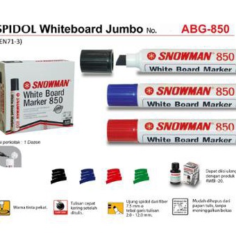 

KI3 Spidol Snowman Besar ABG85 bisa dihapus