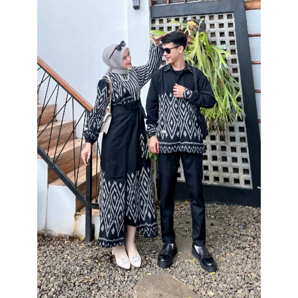 BAJU KAIN TENUN  Baju couple / dress / kemeja / dress / baju kain tenun asli / keren / ga,is tenun /