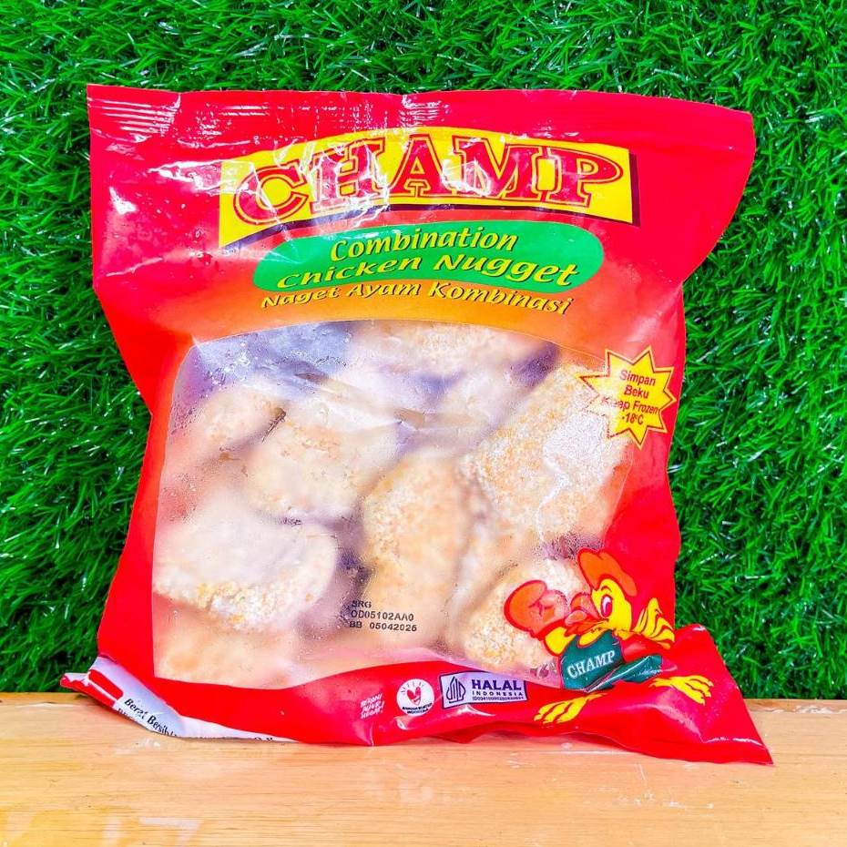 

Champ Chicken Nugget 500 Gram / Naget Ayam Kombinasi
