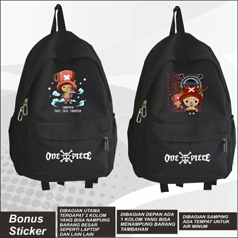 Tas Sekolah Ransel Anime One Piece Tony Chopper Seri 2