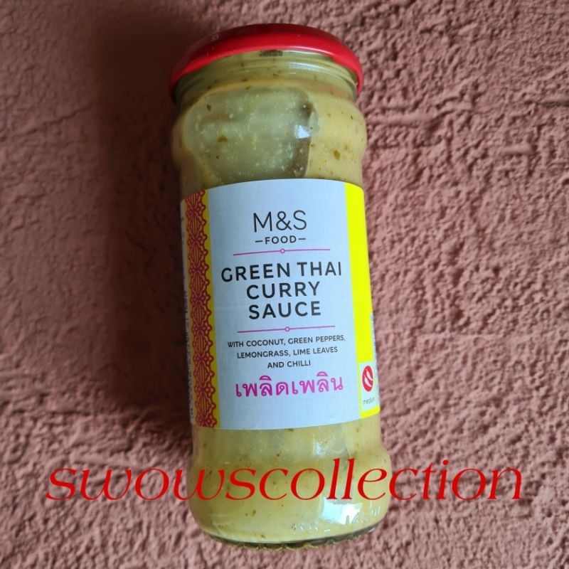 

M&S MARK MARKS & AND SPENCER GREEN THAI CURRY SAUCE BUMBU SAUS KARI THAILAND