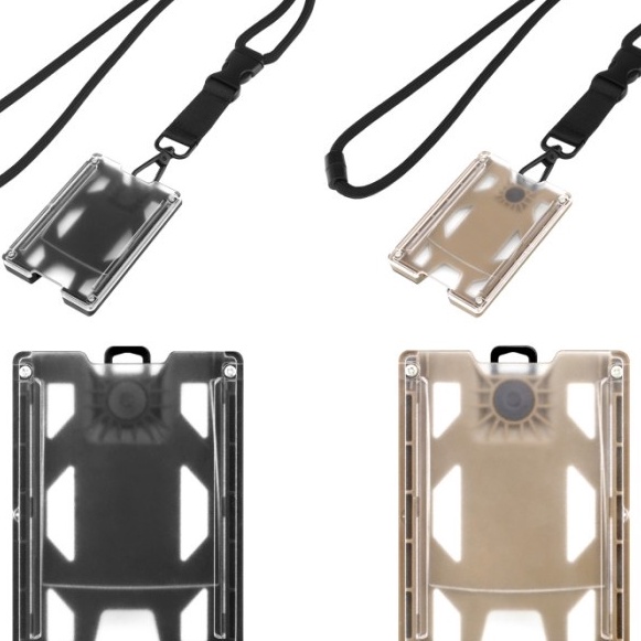 

KP8 Govo T4 Reps Tactical ID Card Holder Premium ABS with Lanyard Slot and Belt Clip Kalung Dompet Kartu Badge Holder