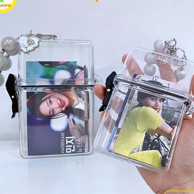 

KF7 Hot Transparan Plastik Portabel Kpop Photocards Holder Kotak Penyimpanan Kunci Uang Bahan Plastik Tahan Air