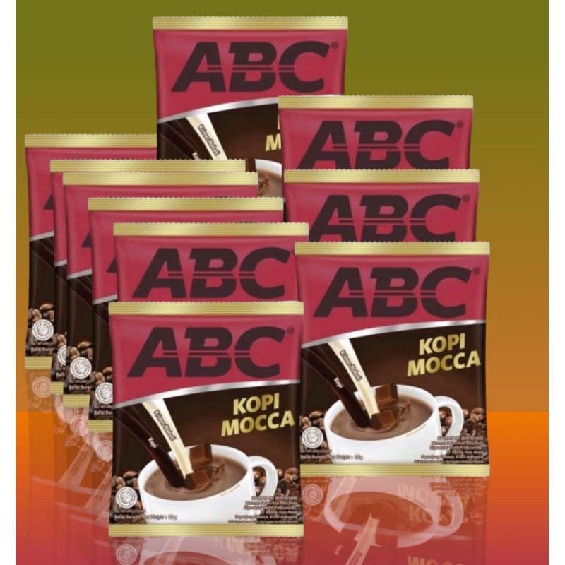 

Kopi ABC Mocca 1 renteng isi 10 sachet 27gram an