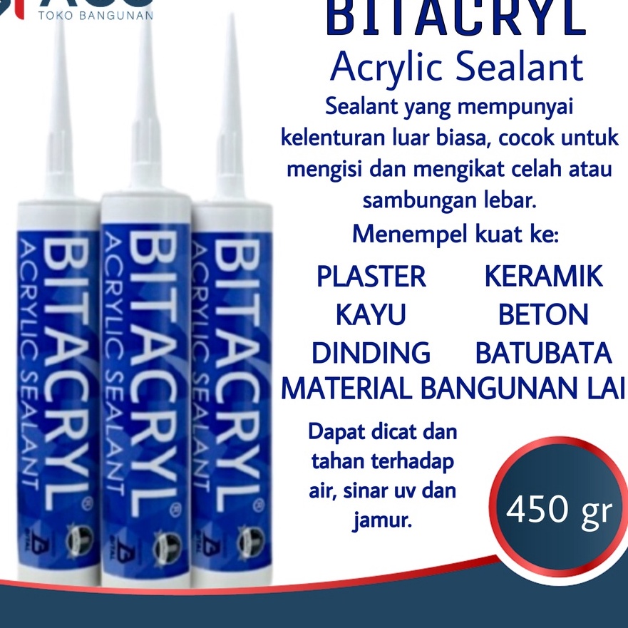 

KP8 Bitacryl Acrylic Sealant 45 Gram Lem Acrylic Sealant