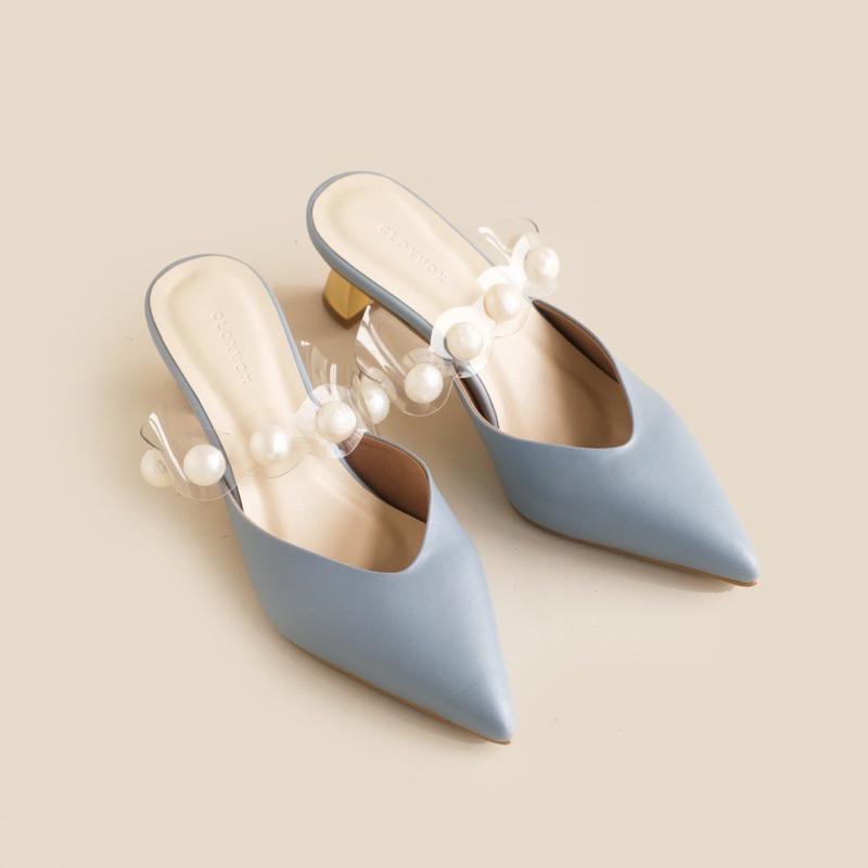 heels babyblue biru sepatu hak tinggi preloved