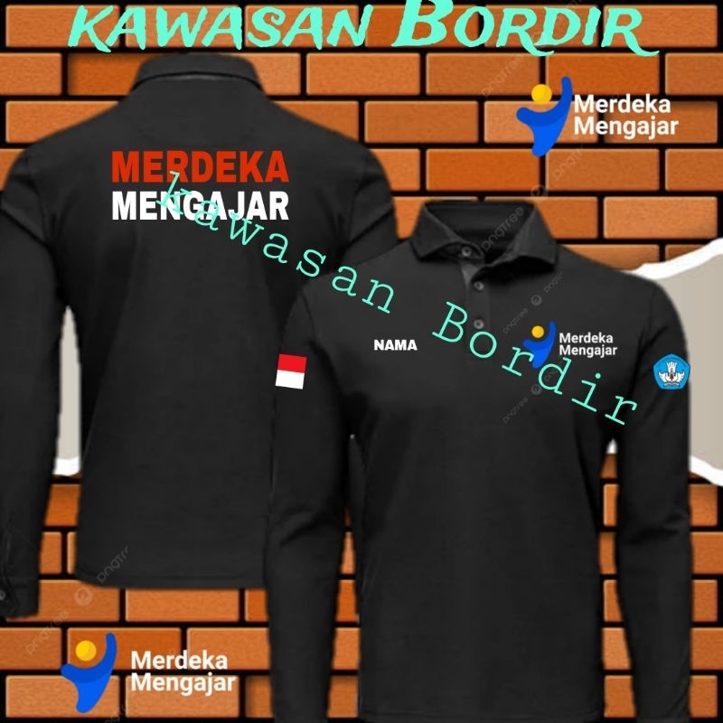 Terbaru polo shirt merdeka mengajar kaos merdeka mengajar seragam merdeka mengajar baju merdeka meng