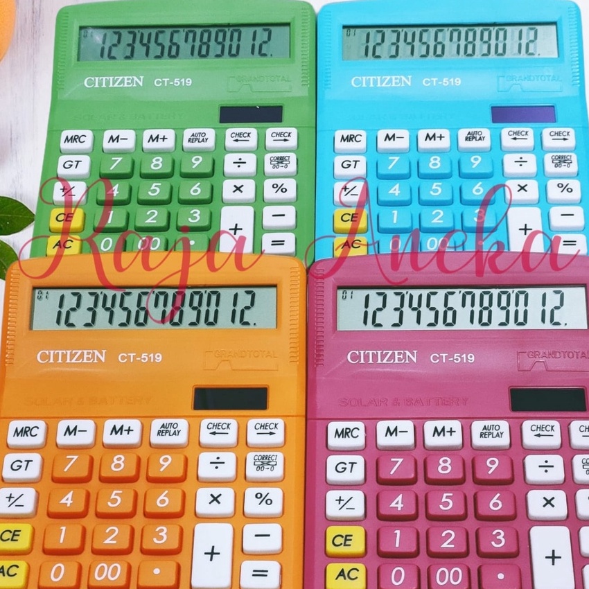 

KF7 Kalkulator Citizen 519 Warna CT519 KALKULATOR MEJA DAGANG CALCULATOR 12 DIGIT CT519 CITIZEN519