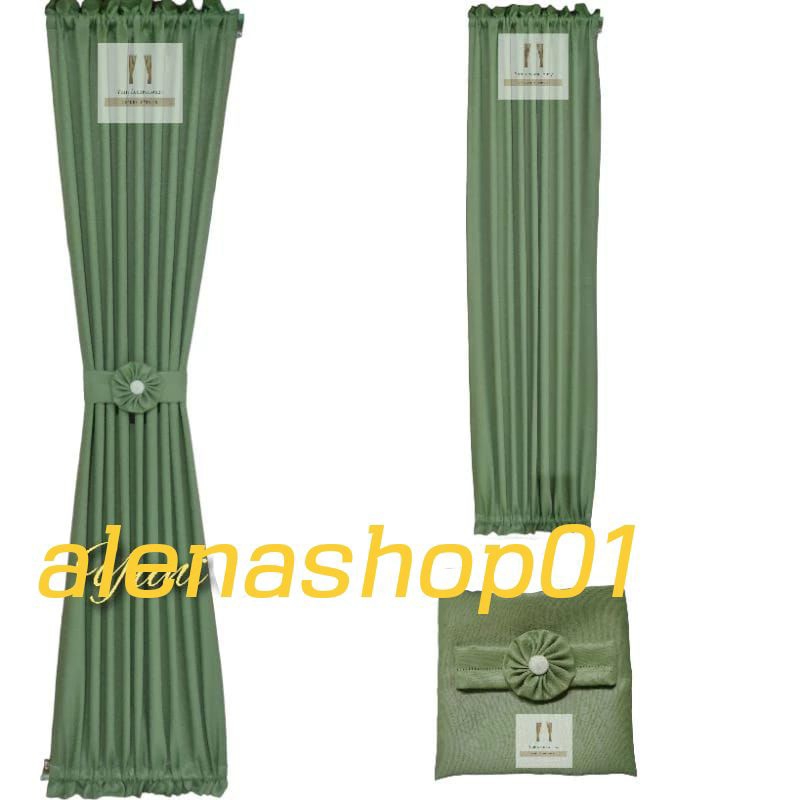 gorden kupu-kupu minimalis polos super tebal black out